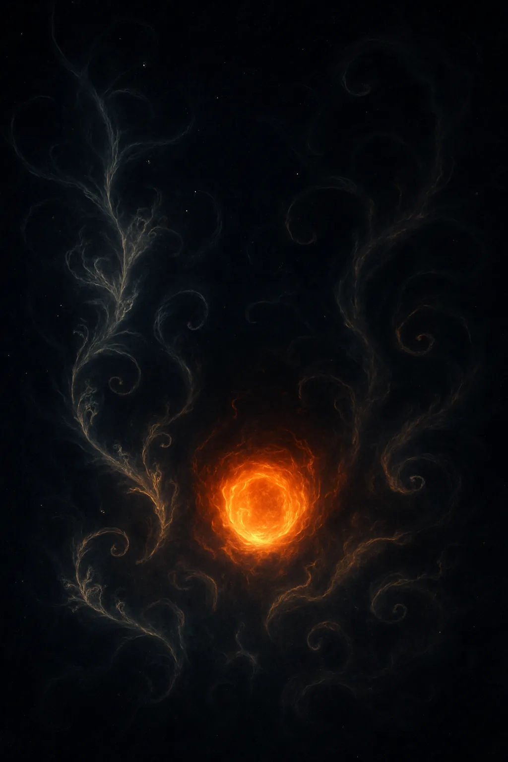 A vast, shapeless expanse, neither sky nor ground, where currents of pure potential swirl — rivers …