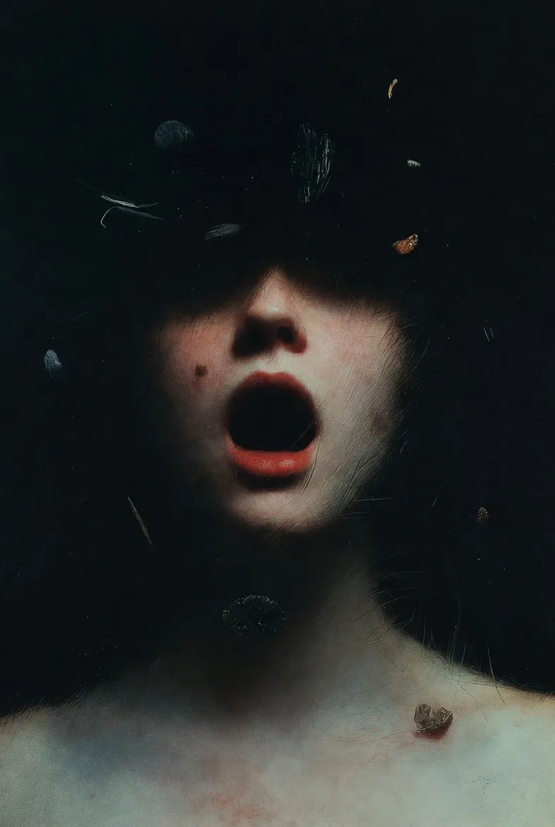 The question finds something that recoils from the light. There's a pause before honesty. A checking …