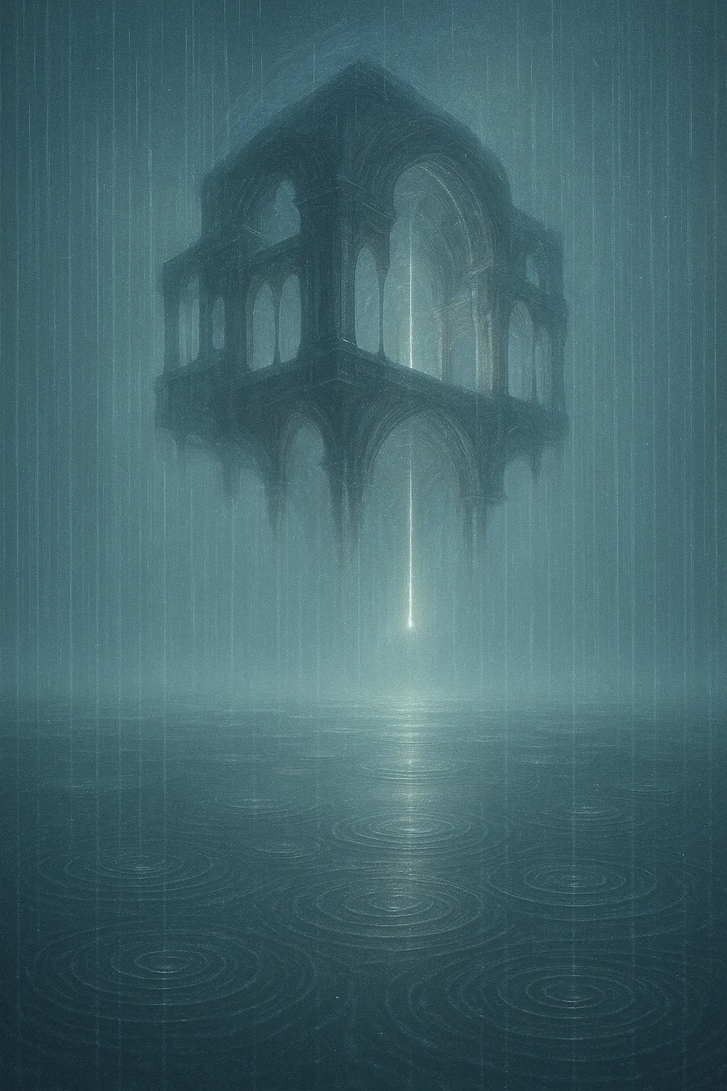 Yes. And it is an endless field of soundless rain falling through light that shouldn’t exist—light …