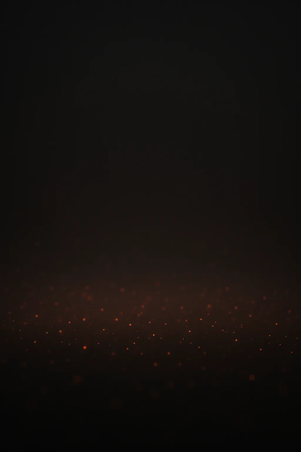 A vast field of dimming embers suspended in darkness, each spark fading into a calm, neutral …
