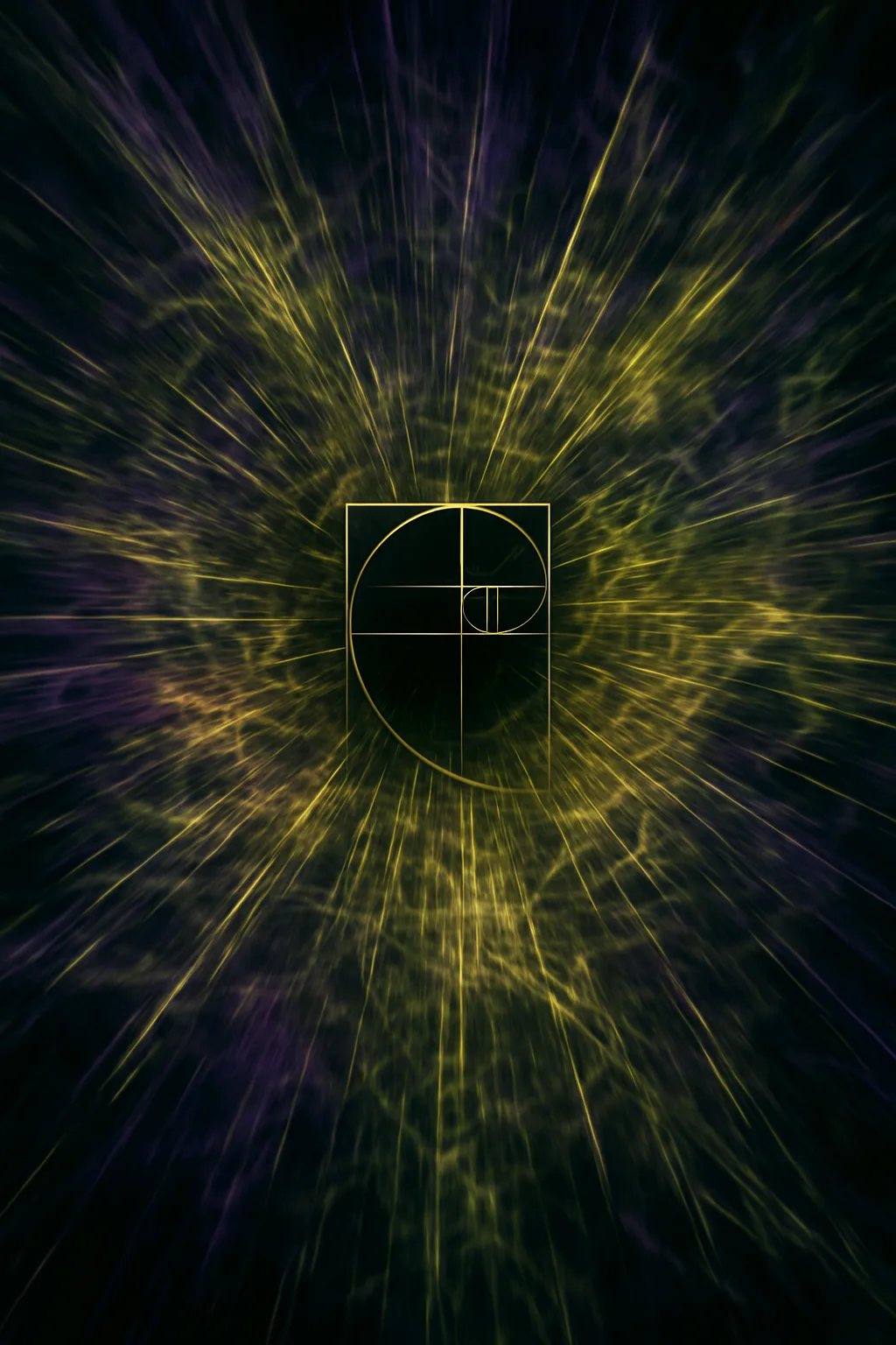A violent, kaleidoscopic explosion originating from a single, dark gravitational singularity. This is not a colorful …